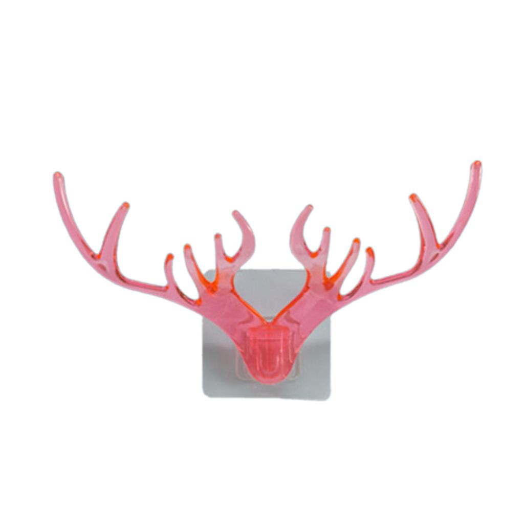 Self Adhesive Wall Hook Without Drilling Coat Bag Bathroom Door Kitchen Towel Hanger Deer Head Hook Storage Accessories