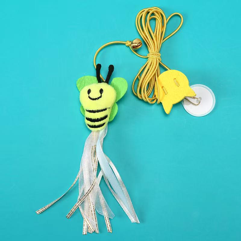Door-Hanging Cat Toy: Feather, Bell & Mouse for Self-Entertainment & Boredom Relief