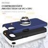 For iPhone 16e Case PC + TPU Phone Cover with Rotatable Ring Holder