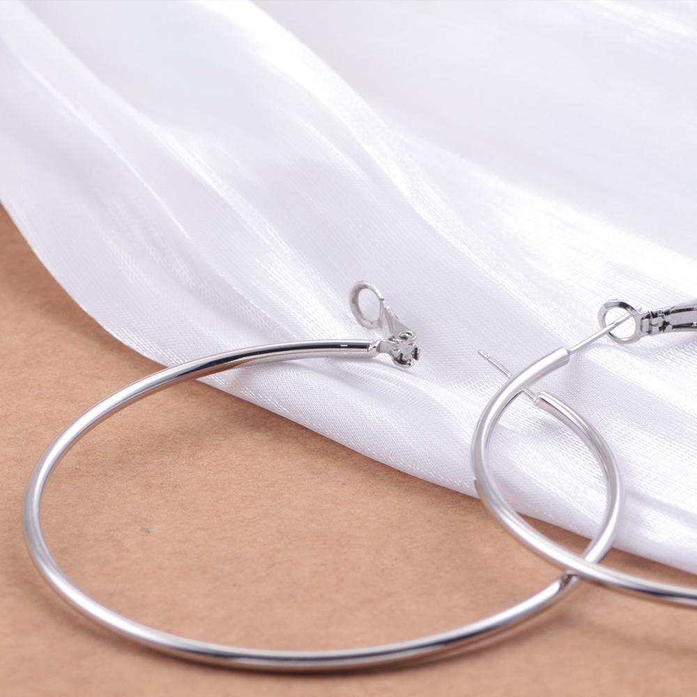 925 Sterling copper Large Earrings With Exaggerated Ear Loops Trendy And Fashionable For Daily Wear Suitable For Women