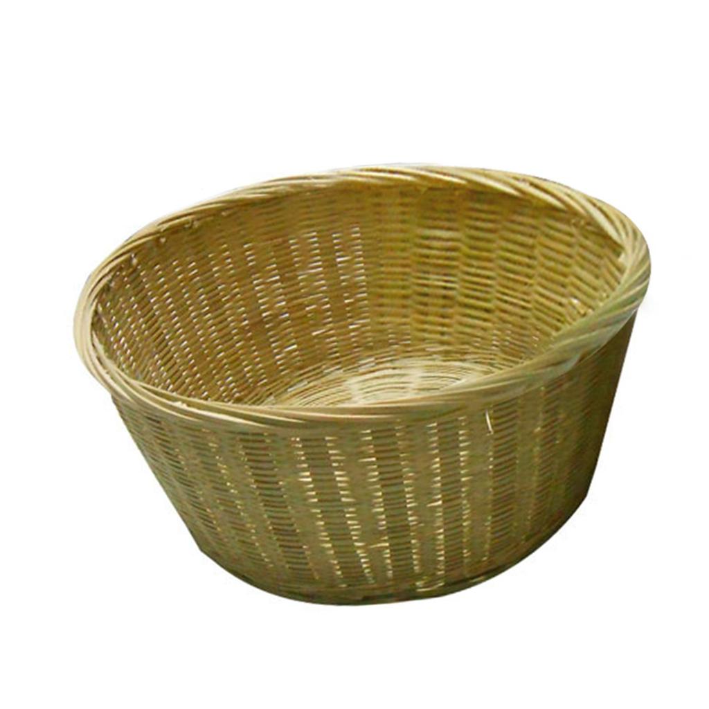 Bread Serving Basket Handmade Rattan Storage Round Food
