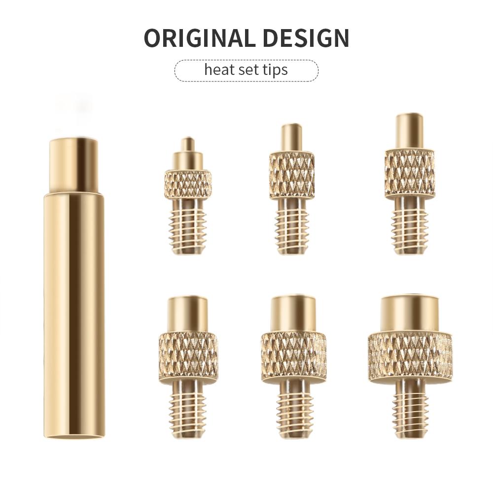 Hitzeeinsatz Lötkolbenspitze Kopf M2 M2.5 M3 M4 M5 M6 Schmelzeinsätze Mutter Messing Eingebettetes Gewinde Einsetzkit Für Kunststoff