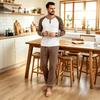 Men's Casual Loose Fit Raglan Sleeve Pajama Set for Sleep and