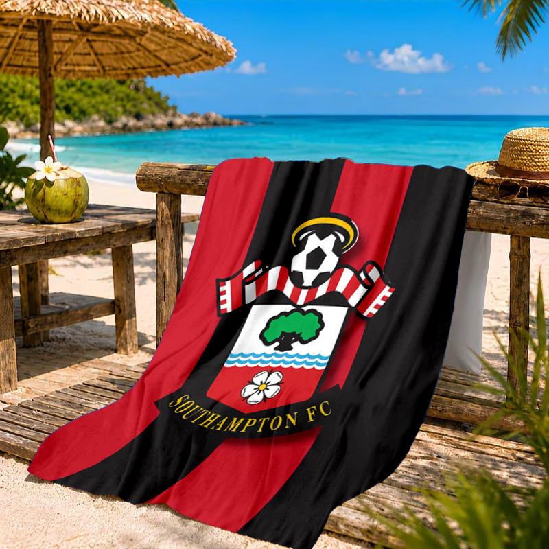 FC-Wappen-Design aufgedrucktes Mikrofaser-Strandtuch, Weich und saugfähig, Schnell trocknend, Ideal für Sommerreisen, Strand-Essential, Schwimmbad