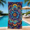 Boho Vibrant Floral Print Beach Towel Sand Free Quick Dry Absorbent Towel Pool Camping Travel Summer Holiday Beach Blanket