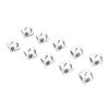 20Pcs Dice 10 Sided Plastic Number Dice Home Decoration Ornament Game Accessory for Party White