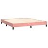 Struttura letto con materasso - Maison Exclusive - 160x200 cm - Velluto rosa - Massimo relax