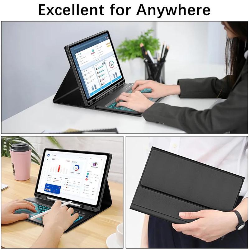 Colorful Backlit Bluetooth Keyboard Case for 2026 Redmi Pad 2 - 9.7-inch Tablet