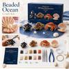 Handmade 3D Sea Ornaments DIY Bead Craft Kit with Tools and Instruction Guide for Lantern Fish Octopus King Crab Scallop