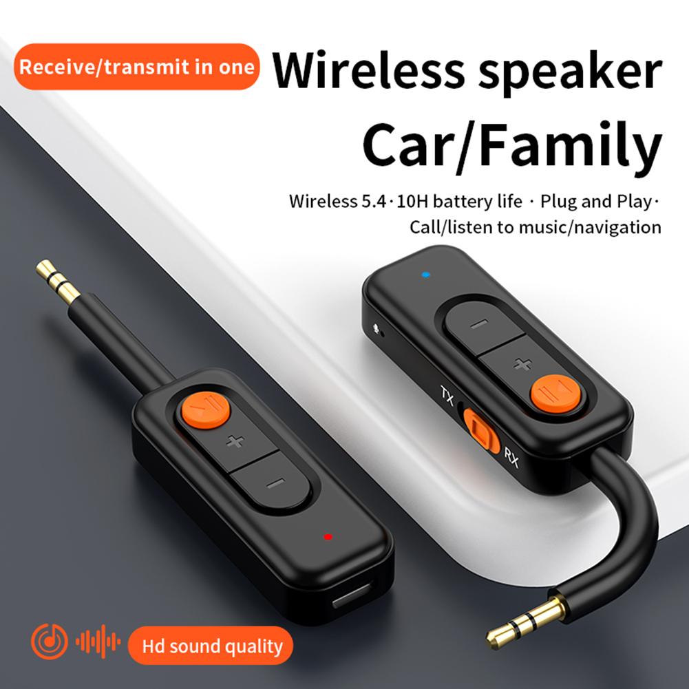 2 In 1 Wireless Audio Transmitter Receiver Bluetooth-Compatible 5.4 Adapter Music Adapter for TV Car Speakers Headphones