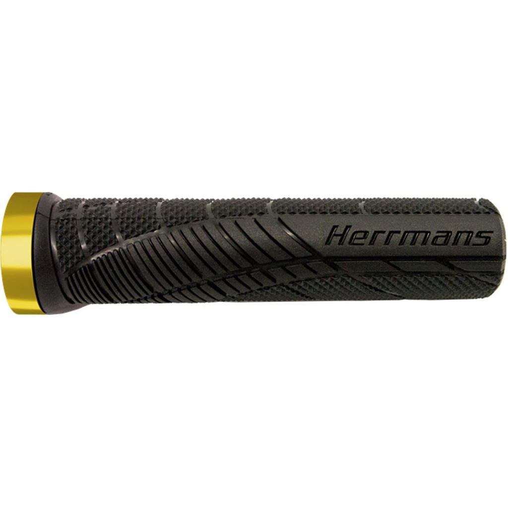 Herrmans Shark Lock 130mm X Gold Bicycle Grips 22mm HM-2099-0574