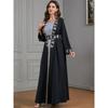 Indonesia Middle East Saudi Decal Cardigan Vest Skirt Set Robe Female Dress Dubai Dress