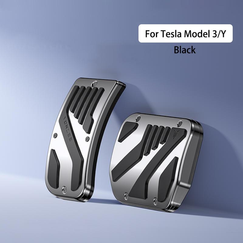 

Новая Tesla Model 3 Y 2021-2024 Накладки на педали Аксессуары Накладка на педаль автомобиля Нескользящая алюминиевая сплава Ускоритель Газ Топливо Тормоз чёрный