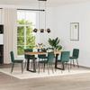 VidaXL Dining Chairs Set of 6 Dark Green Velvet 3315616