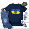 Ukrainian Flag Cotton T Shirt Women Print Trident Tee Woman Clothes Short Sleeve Streetwear Tops Tshirt
