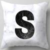 Marble Letter Print Pillowcase Decorative Pillow Sofa Cushion Cover Home Decor Pillowcase