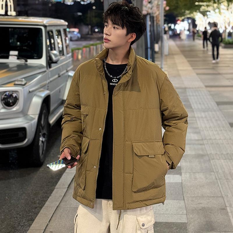 Мужская уличная унисекс модная белая пуховая куртка Хит продаж L