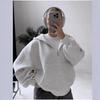 Unisex Reißverschluss Hoodie Strickjacke - Frühling/Herbst 2025 Amerikanischer Retro Lockerer Plus Samt Verdickte Jacke