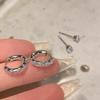 4Pcs Silver Color Zircon Round Hoop Earrings Set Hypoallergenic Jewelry for Women Valentine's Day Gift