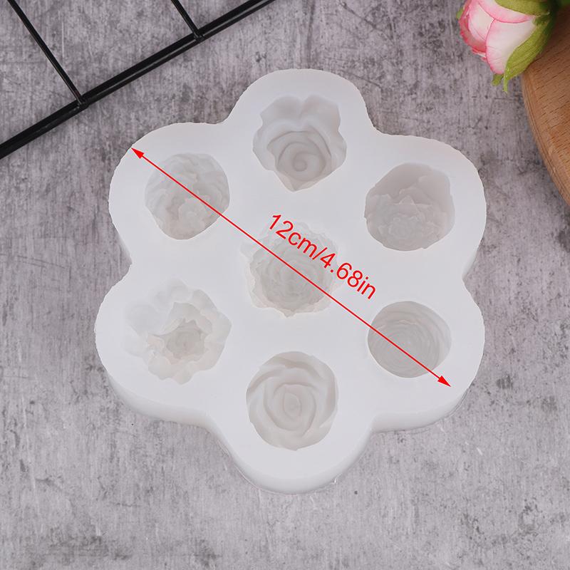 Flower Silicone Molds 3D Rose Peony Chocolate Cake Baking Mold Handmade Candle Soap Gypsum Resin Handicraft Making Tools