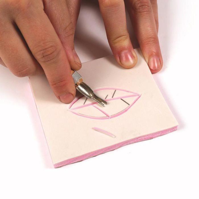 Sachet 1 plaque de gomme à graver pour linogravure - 15 x 10 cm