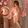 Women's Chiffon Sheer Japanese Kimono Costume Lingerie Set