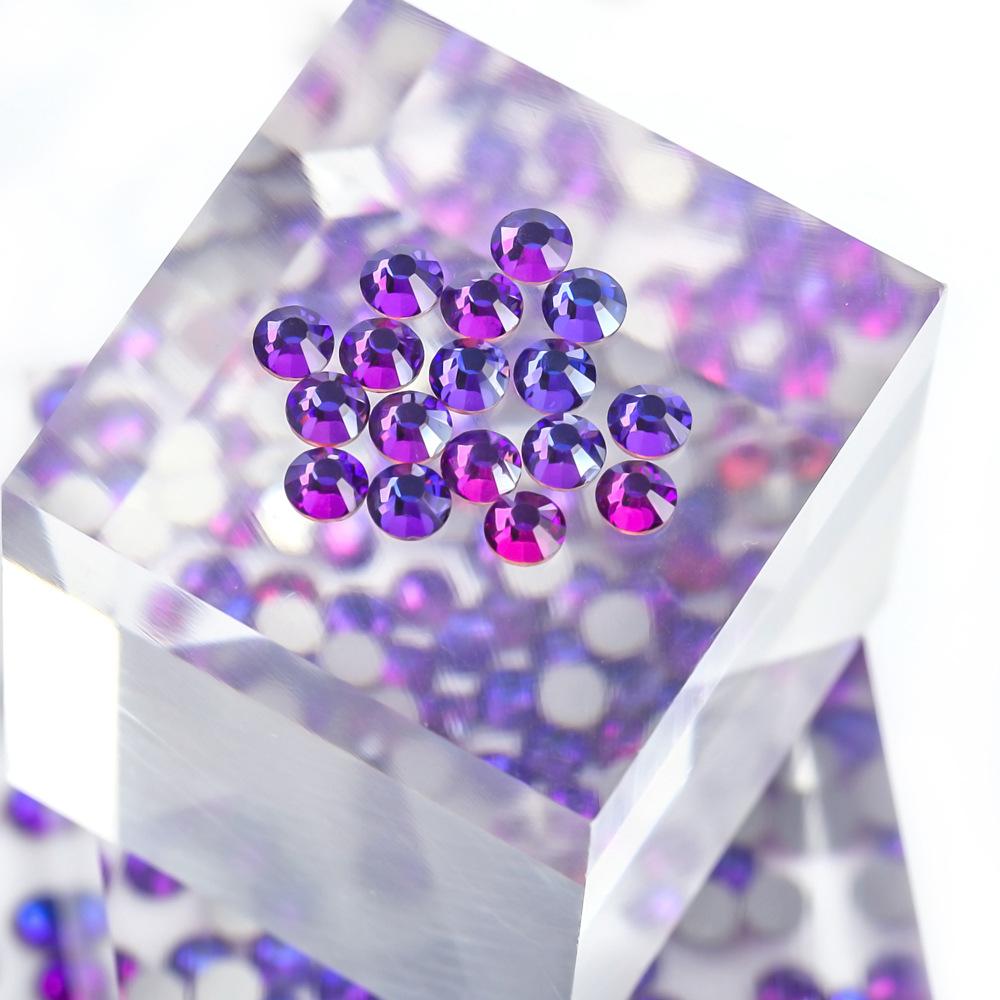 Plattbotten Diamantspik Diamantglas Kristall Rund DIY Klistermärke Diamant Smyckestillbehör