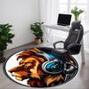 1 Stück Löwen Kopfhörer Stuhl Teppich für Büro Rutschfest, Maschinenwaschbarer Teppich für Büro, Zimmer - Polyester, Maschinell hergestellt yy251029239