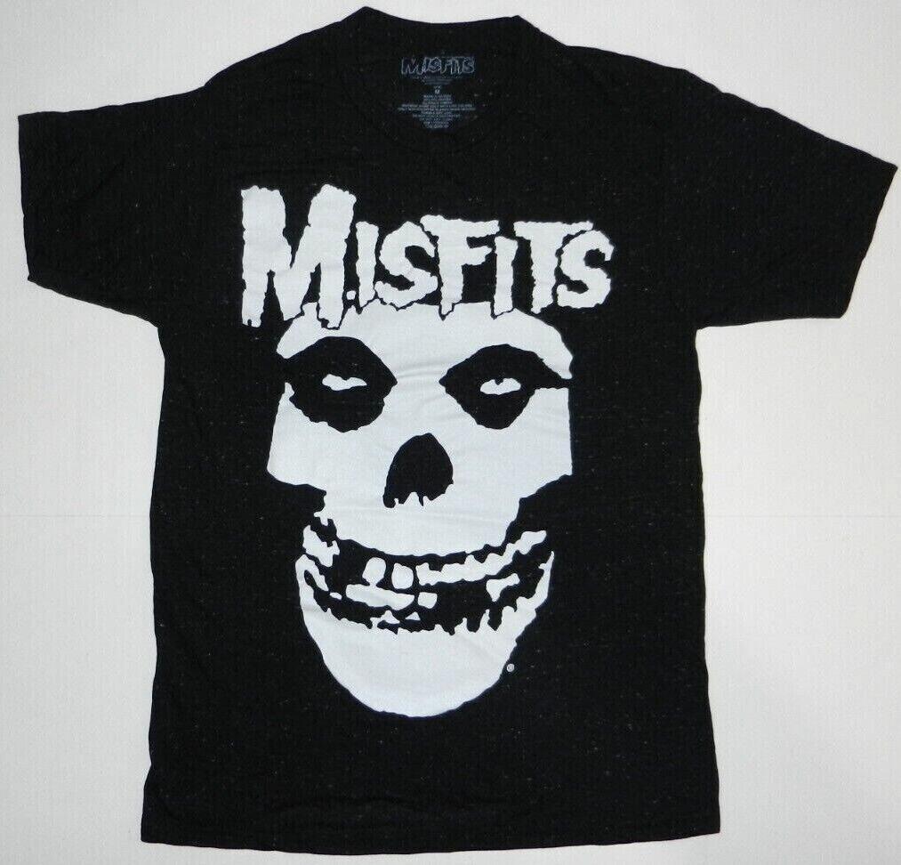 

26 Punk Rock Band Misfits Classic Skull With Logo Tee Shirt New Unisex T-Shirt XXXXL
