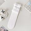 Lolita Socks for Women's Spring and Summer, Bow Lace Lace, Solid Color Pile Socks, Breathable Mid-calf Socks