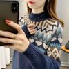 Dimanaf 2024 New Spring Sweaters Turtleneck Pullover.Women Sweaters Knitting Loose Sweater White