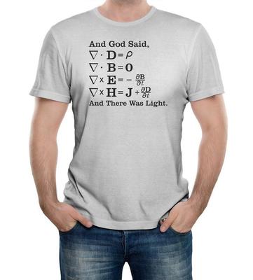 And God Said..... And There Was Light Men's T-Shirt Funny Science