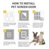 2 Way Locking Dog Flap Door Free Entry Lattice Cat Door Hole Convenient Cats Window Gate  Patio