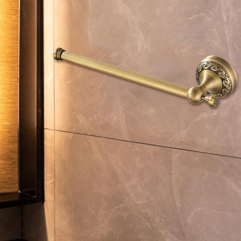 Copper Wall Mounted Tissue Holder Copper Single Towels Rail Rod Toilet Paper Roll Dispenser Bathroom Accessory