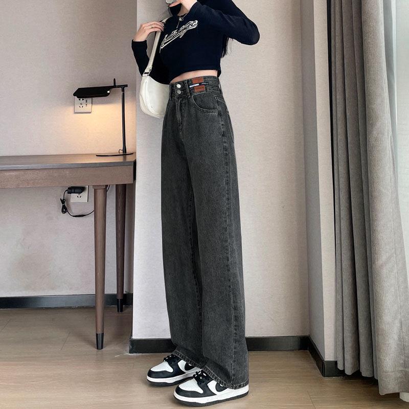 

Women’s Double-Button High-Waisted Wide-Leg Jeans – New 2025 Style XL