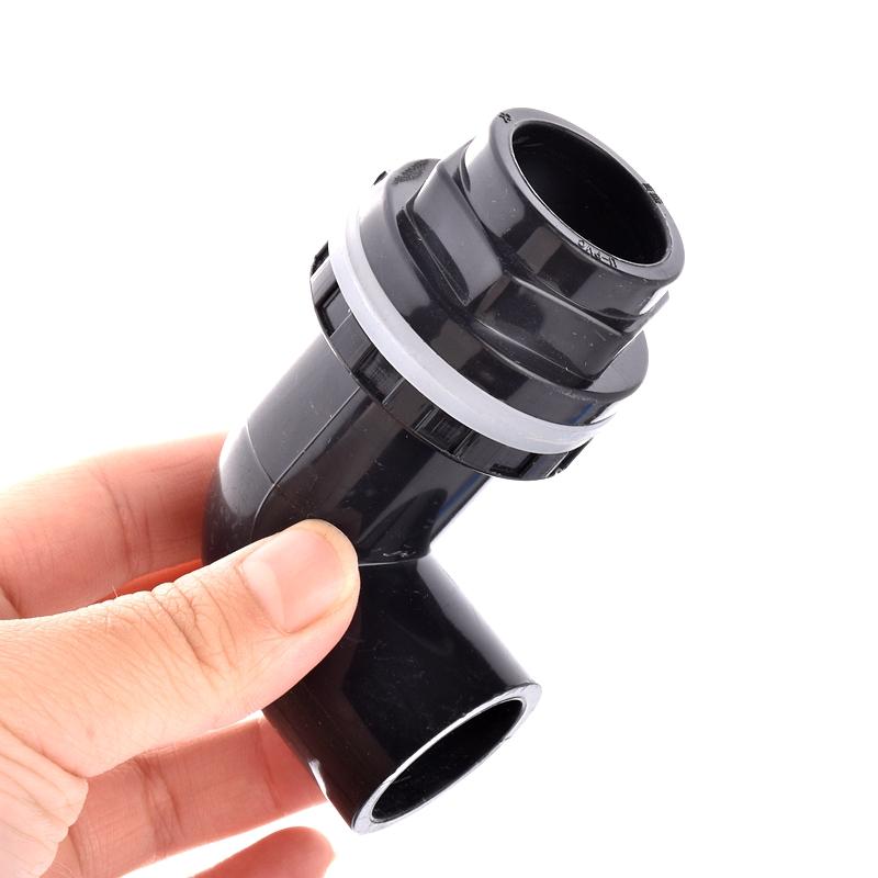 I.D20 ~ 50mm PVC acvariu 90° cot drenaj conector pește rezervor preaplin îmbinări admisie apă ieșire țeavă de alimentare DIY drenaj fitinguri
