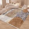 Leopard Print Light Luxury Rug for Living Room Deco Flannel Carpet Ins Style Large Area Floor Mat Bedroom Bedside Soft Floor Mat