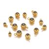 20pcs Stainless Steel Spacer Beads Pendant Charms Clasps Gold Color Bail Beads for DIY Jewelry Making Findings Hole 2-4mm Beads