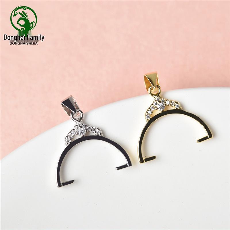 DIY Crystal Necklace Accessories: Silver Melon Seed Clasp & Safety Pendant for Women and Men (925 Silver)