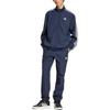 adidas Costum sport casual cu dungi, guler înalt, fermoar, mânecă lungă, talie elastică, manșete, costume bărbați, Albastru-Marin IY6656