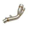 REALZION R6 Motorcycle Exhaust Pipe Exhaust Middle Silp On Pipe For Yamaha YZF R6 2006-2020 Mid Exhaust Pipe