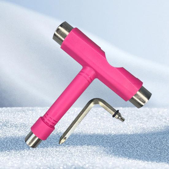 Skateboard-Schraubenschlüssel, multifunktionaler T-Typ L-Typ-Sechskantschraubendreher, robust, tragbar, für Kinder, Skate-Werkzeuge, Skateboard-Longboard-Zubehör