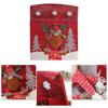 Christmas Themed Santa and Snowmans Chair Slipcovers Nonwoven Materials Quick Setups Holiday Decoration