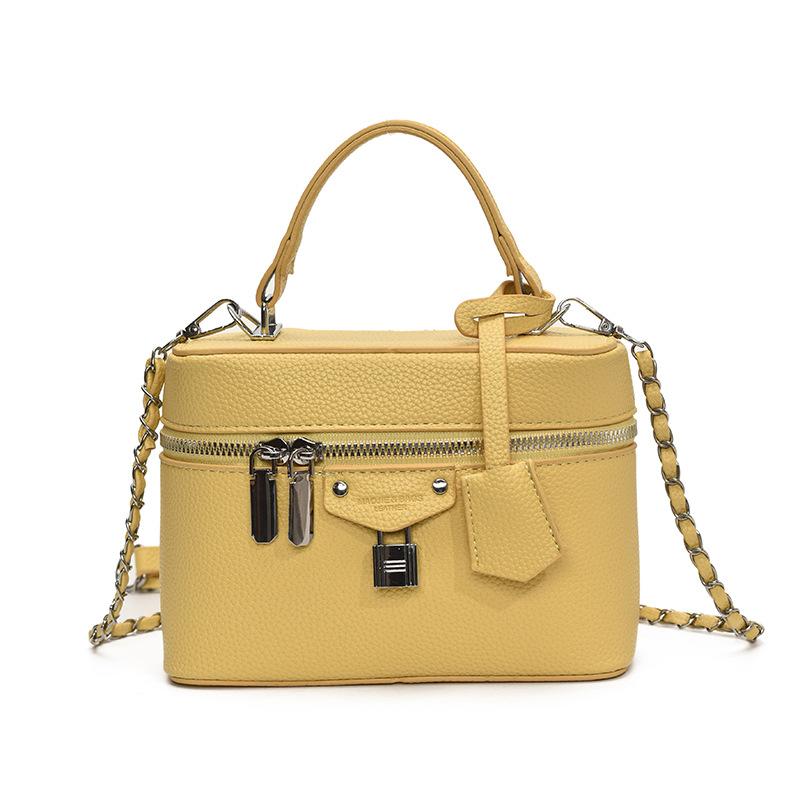 New small bag, female versatile hand carrying bucket bag, portable box bag, shoulder messenger bag.