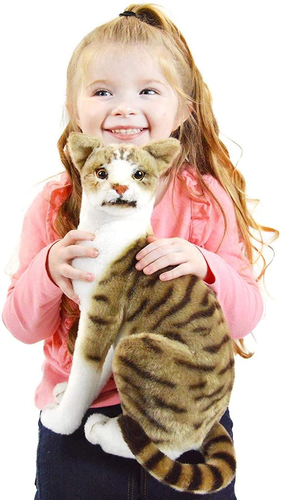 Tiger Tale Toys Realistic Cat Plush Cute Pet for Girls and Boys Toy, 35cm, Cat, (American Shorthair)