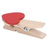 50 piezas de clips de madera con diseño de corazón rojo para hacer bricolaje, alfileres decorativos para accesorios de fiesta