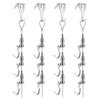 4 Set Multifunctional Adjustable Picture Hanging Wire Set with Stainless Steel Hook for Frame Photos and Lens P9YB