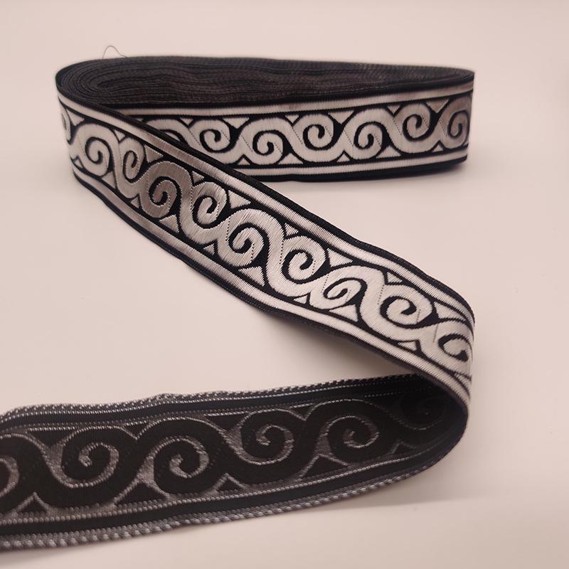 Ethnic Jacquard Lace Trims for Neckline, Cuffs, and Skirt Edging.