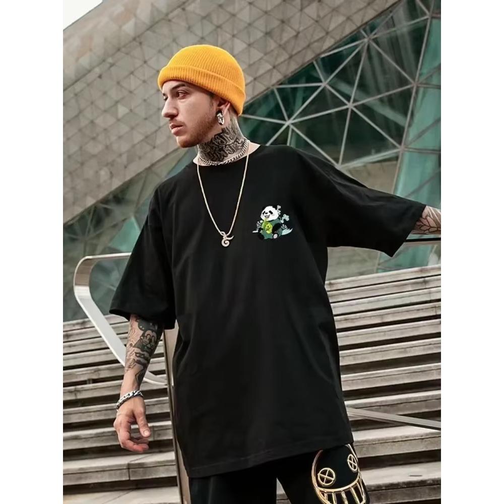 Summer New Casual Loose T-shirt Short Sleeved Men's Fashion Loose Printing Large 8XL Hip Hop Couple Wear Half Sleeve Cotton Top