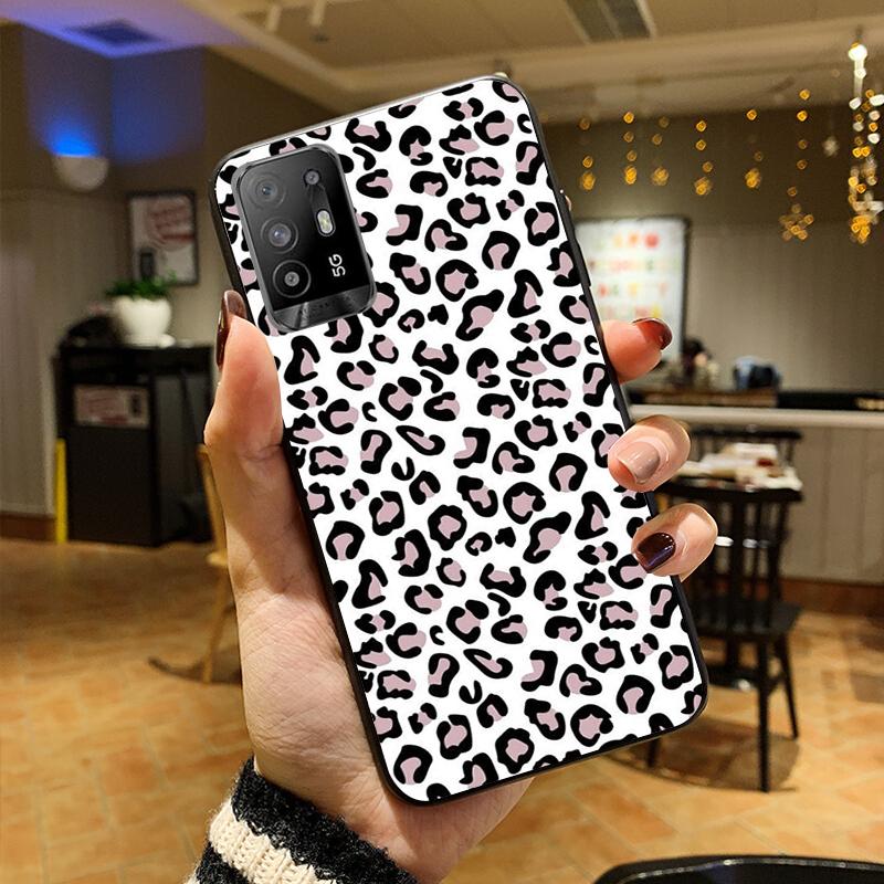 Leopard Phone Case for OPPO A54 A74 A94 A53S A9 A5 A15 A16 A91 A96 A76 Reno8 8Pro Reno2 Z